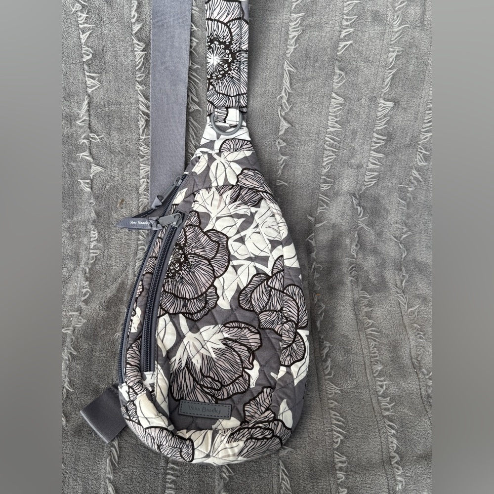 Vera Bradley Black and White Floral Belt Bag